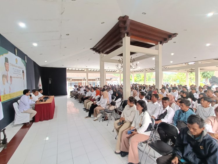 DPC Partai Gerindra Kabuoaten Purworejo, melakukan sosialisasi program 130 hari pemerintahan Prabowo-Gibran