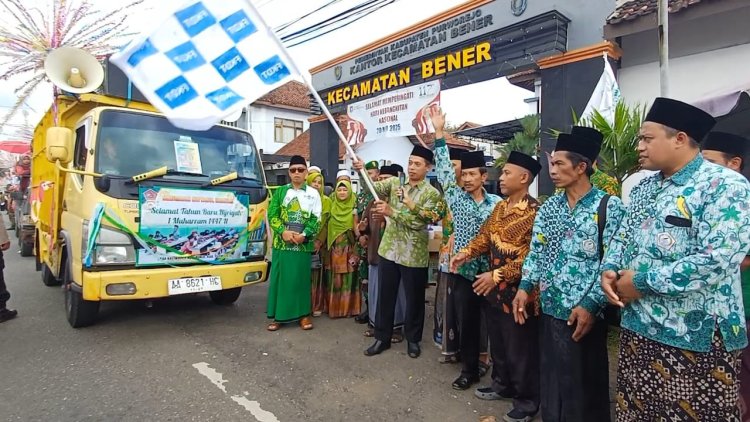 Diikuti 170 Armada Dari Madrasah Diniyah, Pawai Taaruf Sambut Tahun Baru Hijriah Di Kecamatan Bener Berlangsung Meriah 