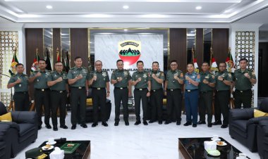 Tim Pokja Sahli Panglima TNI Bidang Komsos Diterima Pangdam I/BB di Makodam I/BB