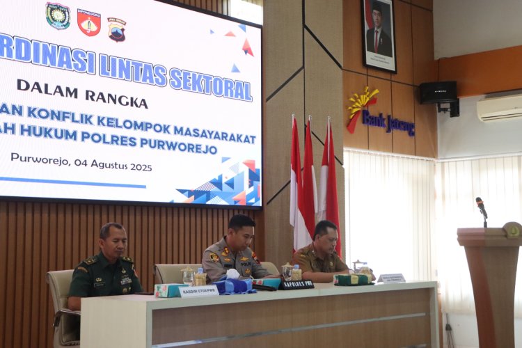 Polres Purworejo Gelar Rakor Lintas Sektoral, Bahas Penanggulangan Konflik Sosial