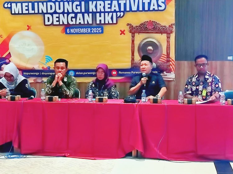 Lindungi Karya dan Inovasi: Dinporapar Purworejo Gelar Sosialisasi HKI bagi Pelaku Ekraf dan UMKM